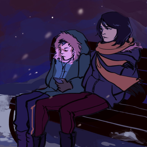 snowhills:civvies cass and damian for corvineheart, timsteph for the-purple-bat and cornflakepizza, 