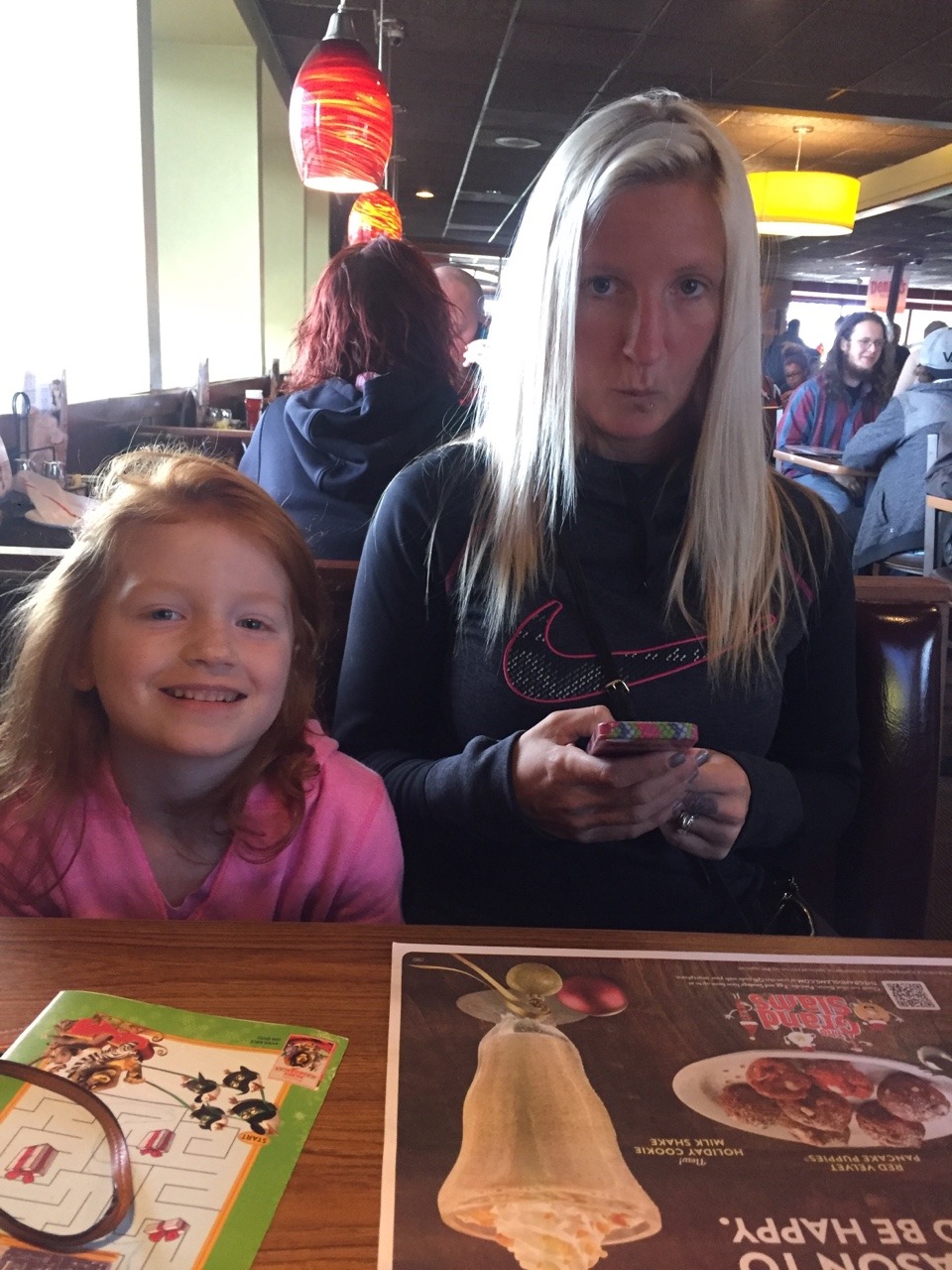 Dennys with the wife and kids
