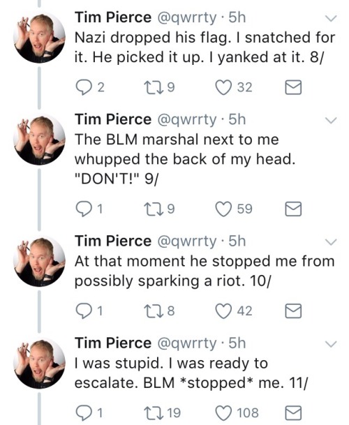 allonsyforever:  BLM organizers and protesters like Imani chose to *put their lives on the line* to ensure that violence did not break out in Boston today. As she so eloquently said, she would not have received the same treatment at a white supremacist