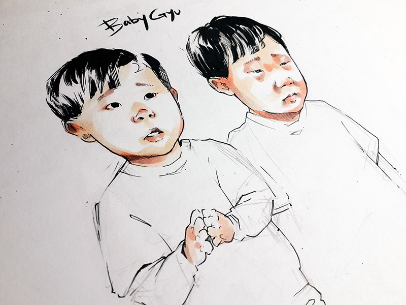 abusedmember:  Omo baby Gyu, why so sad? Baby Gyu is a part of a big project I’m