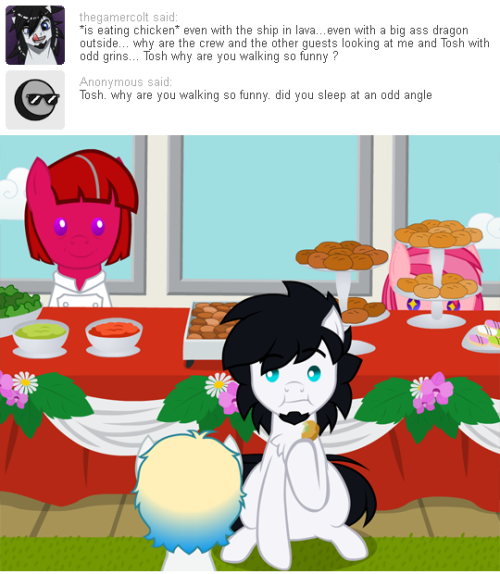 nopony-ask-mclovin:Tosh never had a dream before. He probably moved a lot on Gamer’s tail at night. X3 Cuteness~