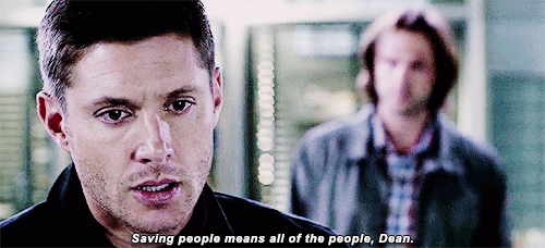deanismypatronass:#I love the smell of character development in the morning (unholyseraphs)