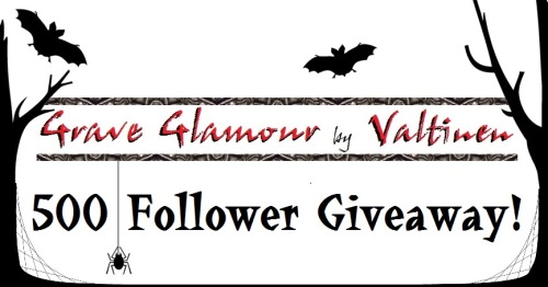 Porn Pics graveglamour:  !!!!!500 FOLLOWER GIVEAWAY!!!!!Wow,