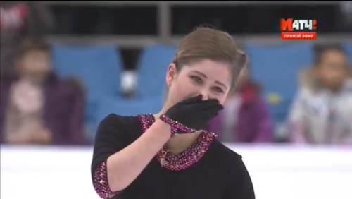 i-love-yulia-lipnitskaya:The moment she finished the program, we all cried with her. The princess 