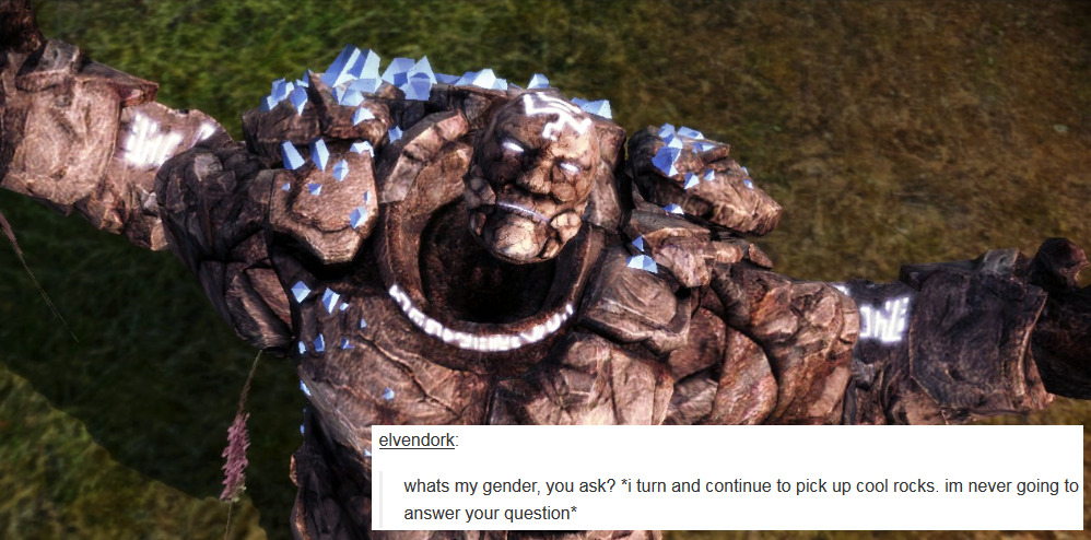 queencolondarkwing:  Mah lil angry golem luv