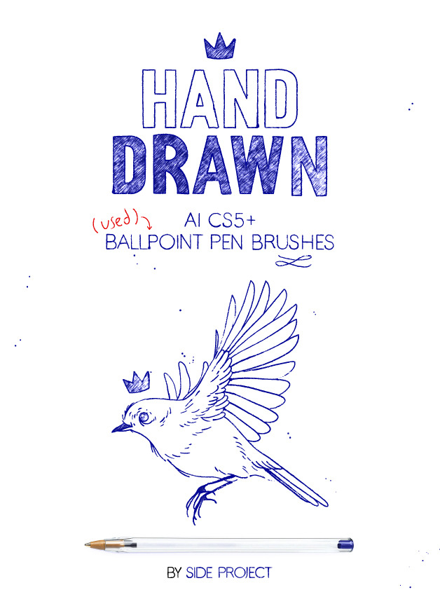 Ballpoint pen brushes for Adobe Illustrator.
For you blue.