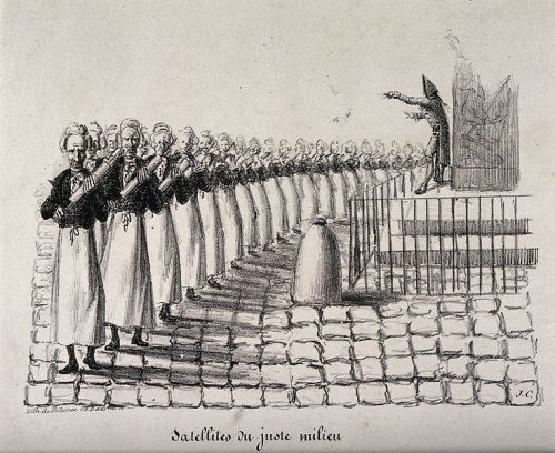 A Regiment of Clyster (Enema) Wielding Midwives Commanded by Gen. George Mouton de Lobau, circa 1831