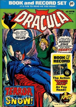 twentiethcenturykid:  STAX OF WAX!  Power Records Book And Record Set  Circa 1974  Marvel Comics Dracula