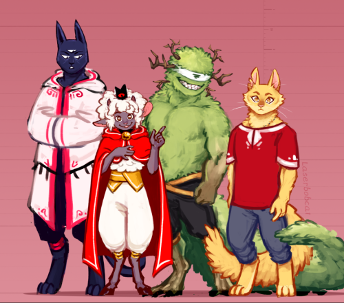 Lineup Kinda Finished For These Four, Didn't Have The Courage To Draw Leshy's Clothes Yet His Anatomy