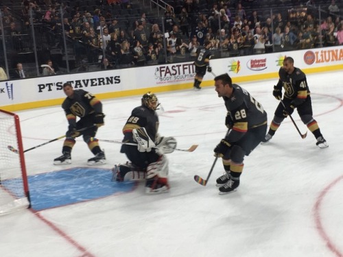 tonks42: Looking good with Pride Tape in warmups last night to celebrate Vegas Pride.  This was the 