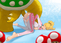 gegga-moja:Bowser and Peach (old post from hentai foundry)