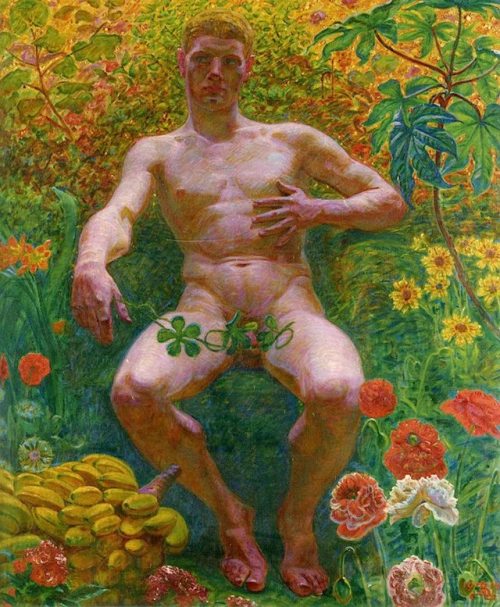 enchantemoimerlin:    Kristian Zahrtmann (1843-1917)    Adam in the paradise, 1913  