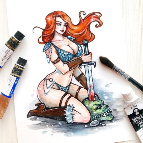 Red Sonja ‍⚔️ This character has not a simple fate. She devoted her life to training and revenge. Sh