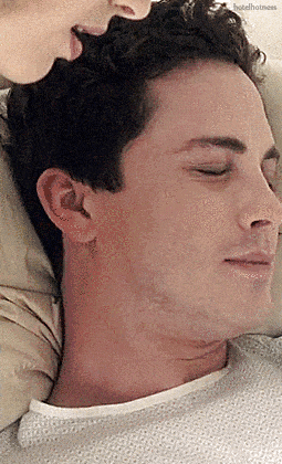hotelhotness:  Logan Lerman gets jerked off