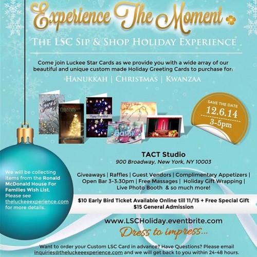 NYC!! We are covering @luckeestarcards&rsquo; launch my Holiday Greeting Card Line today! We are
