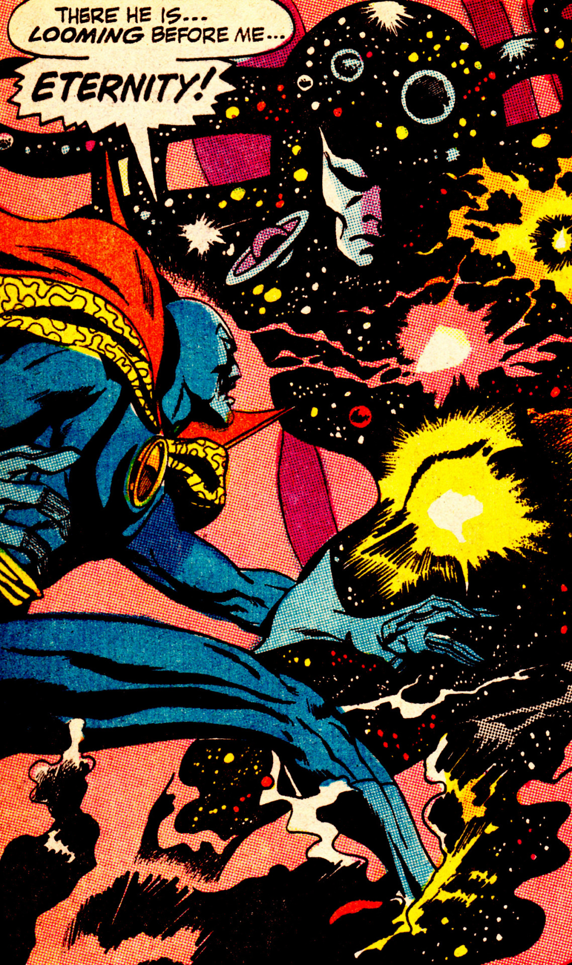 jthenr-comics-vault:
“ETERNITY & Dr. Strange by Gene Colan & Tom Palmer
DOCTOR STRANGE #180 (May 1969)
”