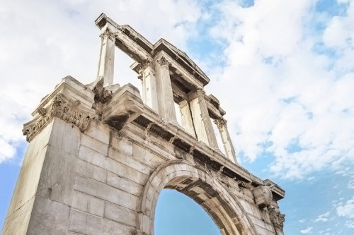 The Arch of Hadrian, Athens - GreeceThe arch was erected in honor of the Roman emperor Hadrian and u