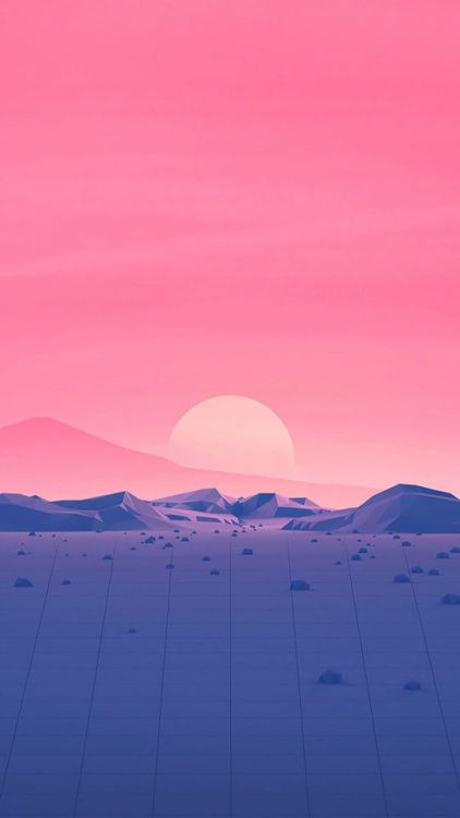 Mountains, landscape, Retro Wave, Low Poly, digital art, 720x1280 wallpaper @wallpapersmug : https:/