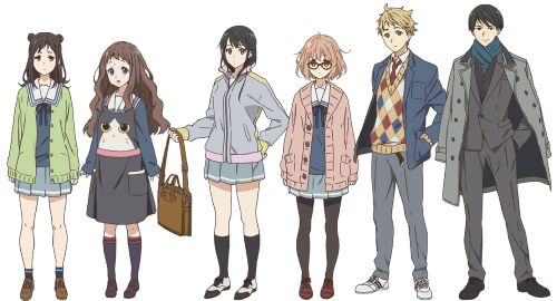 artbooksnat:  Beyond the Boundary (境界の彼方 I’LL BE HERE)The latest key visual for the movie features Mitsuki Nase, Mirai Kuriyama, Akihito Kanbara, and Hiroomi Nase all looking just a bit more grown up. The official site also updated with new