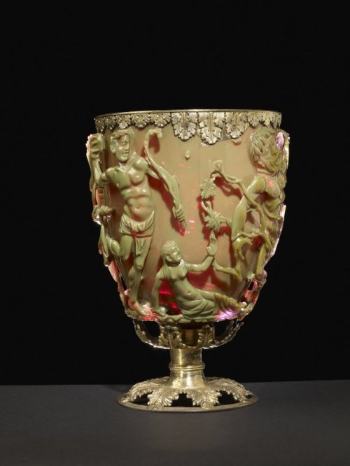 The Lycurgus Cupc. 4th Century, RomeThis cup is the most fully intact example of ancient dichroic gl