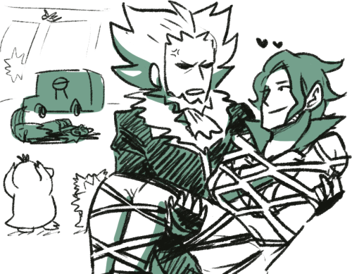 rmagpf:  I just meant to draw some Lysandre but Sycamore keeps invading my drawings, that fiend 