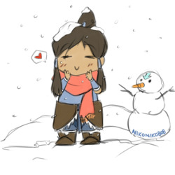 nikoniko808: so i heard it snewing. korra likes the snew