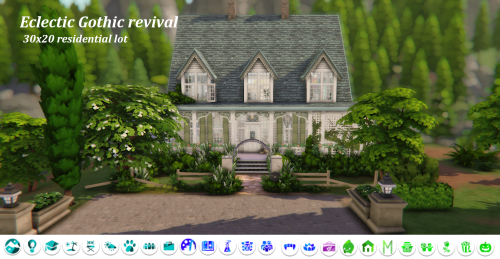 omgkayplays:Eclectic Gothic revival | ResidentialCC free make sure to have move objects activated! L