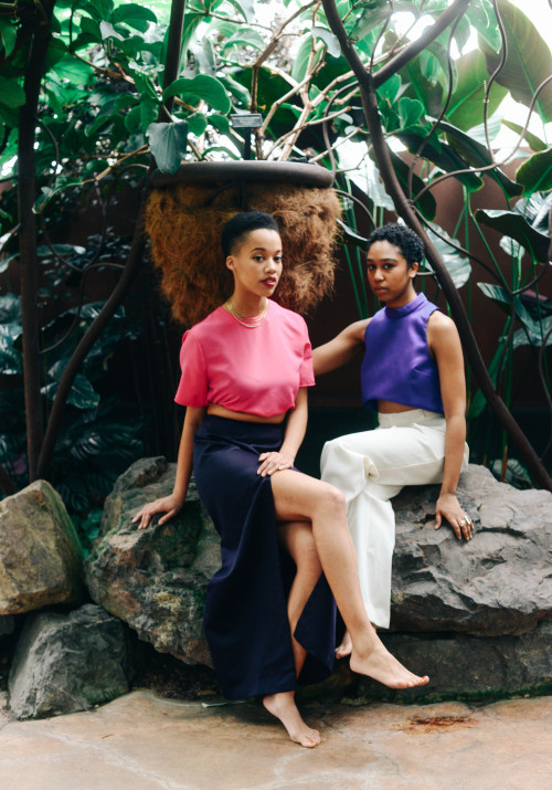 blackgirlinom:  www.blackgirlinom.comspring equinox launch. aka today: 3/20/15.photo: lawrence agyei (laarte.tumblr.com) featuring Lauren Ash and Zakkiyyah of BlackGirlInOmstylist: tee johnsonmua: catina lashaun smith  Oh my goodness.