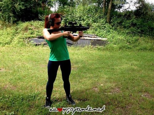 Fit milf shooting