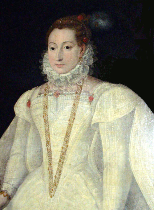 Mary Stuart, Queen of France and Scotland in her wedding dress, 1565 
