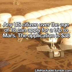 sturmtruppen:  lifehackable:  More Ways to Abandon Society Here  If this is talking about Mars One it is almost 100% a total scam, and the most hairbrained bit of space-based idiocy to come about in a long time if it isn’t.