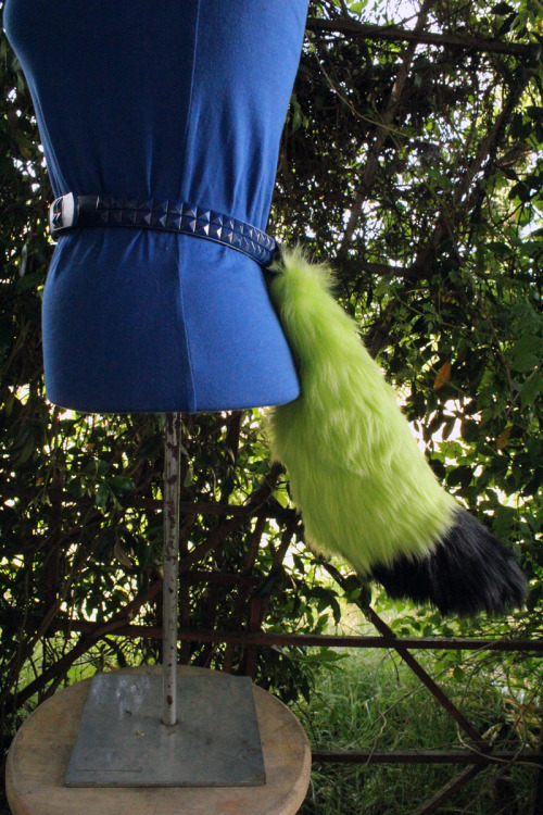 Short Fox Tails Lime with a black tip, very popular combo! See something you like or maybe have