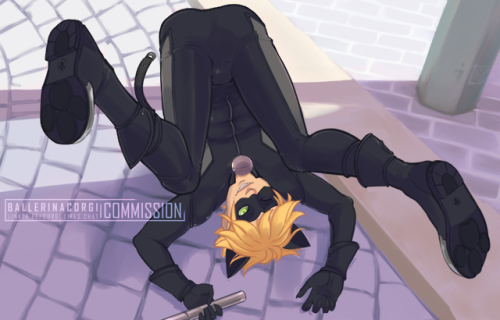 corgi-likes-chat: Chat Noir scene re-draw, commission for @saijspellhart ! This was really fun! An a