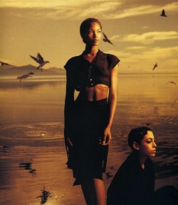 a-state-of-bliss:    Marie Claire Bis Spr/Sum 1994 - Beverly Peele &amp; unknown by Phillip Dixon  