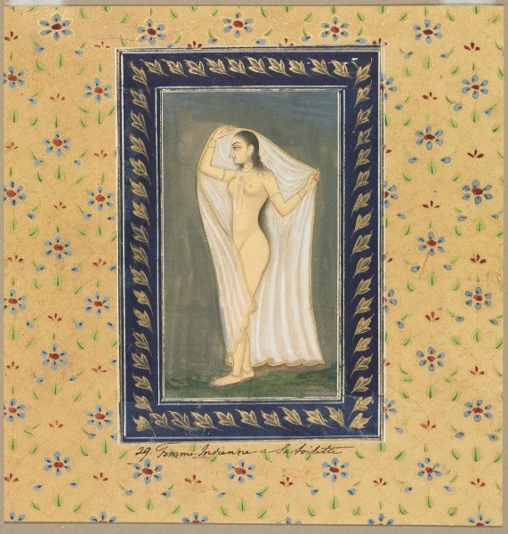 mughalshit:  Lady After Bath India, Mughal, 18th century Painting (likely opaque