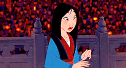 animations-daily:  animations-daily’s 100K Celebration Week: Day 2: Favourite Animated Character → Mulan “I’ve heard a great deal about you, Fa Mulan. You stole your father’s armor, ran away from home, impersonated a soldier, deceived your