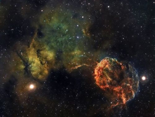 thenewenlightenmentage: Jellyfish Nebula and Its Neighborhood Image Credit: César Cantú