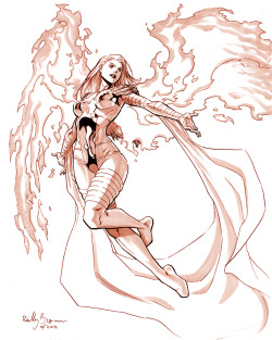 reillybrown:Emma Frost— The Phoenix Queen!Here’s a drawing I did of White Queen in her Phoenix form from AvX.If you’re going to be in Chicago for C2E2, look for me in Artist’s Alley at table S2, where I’ll be sketching away.  See you guys there!