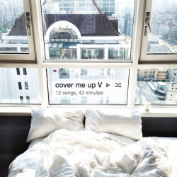 curtlazars:  cover me up V: a collection of some of my favourite, stripped down, very acoustic/piano driven covers. its an easy listen, good for early mornings &amp; late nights. i hope you enjoy ! dedicated to smoakingbillionaires   {listen here} 