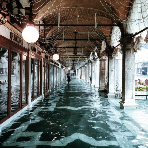 vintagepales2:HIgh Tides O'Clock-Flooding of Venice by Marco Gaggio