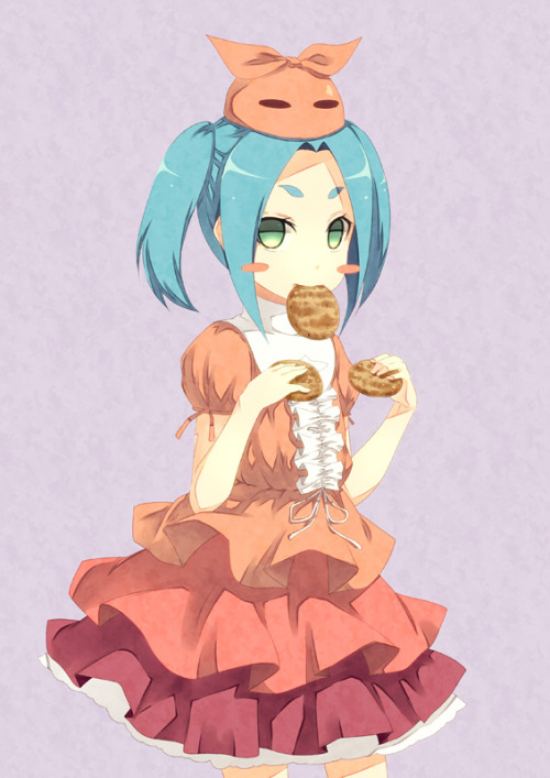 randomanimepics:  Ononoki likes food Source 1 & 2 