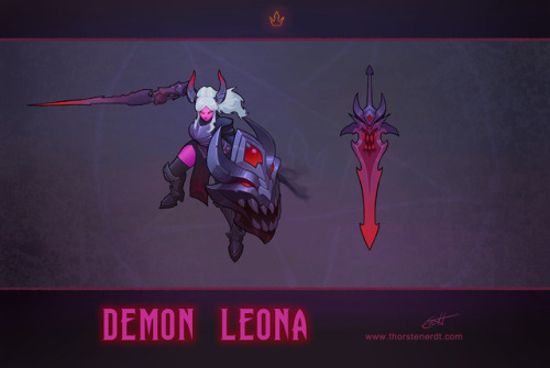 lolskinconcepts: [Demon] and [Radiant] Leona Concepts by Shockowaffel/Thorsten Erdt(artstation)