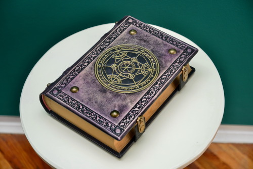 Alchemy leather journal in aged purple leather…