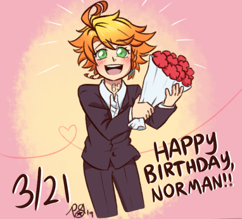 puffedgill: HAPPY BIRTHDAY NORMAN!(3/21)Because Emma in a suit is far too powerful…I wish my 