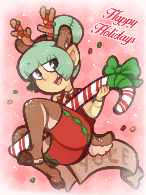 Franny in some cute deer attire!My commissions are open!