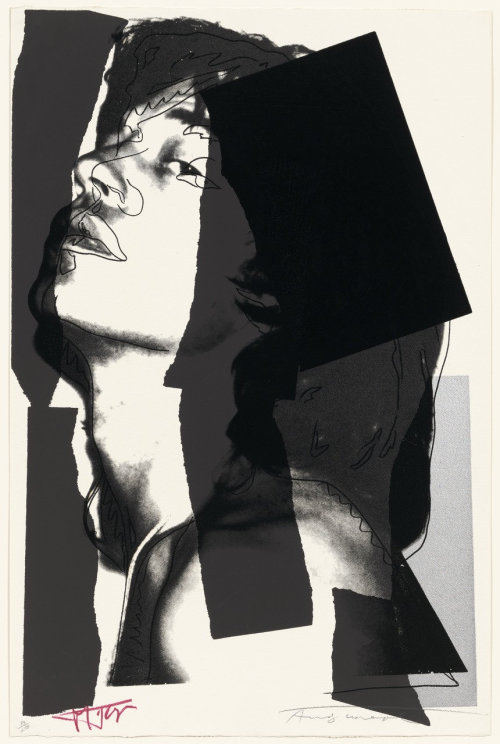 jimlovesart:Andy Warhol - two selections from his Mick Jagger portfolio, 1975.  