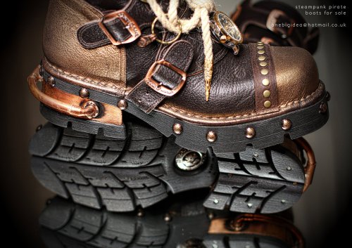 mooseolini:
“emporioefikz:
“ Steampunk skypirate boots
”
Never in my life have i wanted shoes more.
”