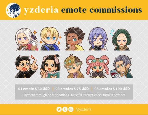 A lot of people have asked me if I would open emotes commissions, and I’m happy to announce th