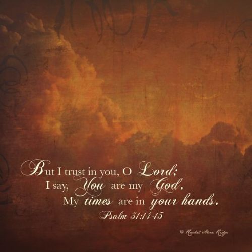 thelordismylightandmysalvation:  Psalm 31:14-15   Amen