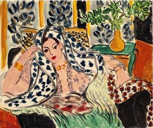 artist-matisse: Odalisque with Black Armchair, 1942, Henri Matisse